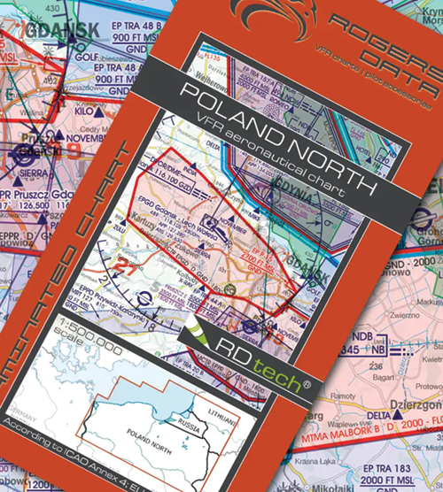 2023 Poland North VFR Chart 1:500 000 - Rogersdata