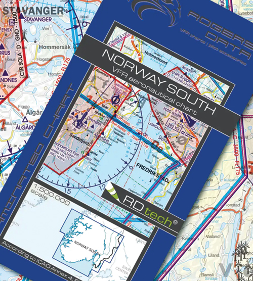 2023 Norway South VFR Chart 1:500 000 - Rogersdata