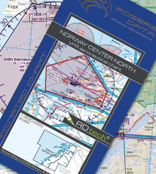 Image 0 of 2025 Norway Centre North VFR Chart 1:500 000 - Rogersdata (10 DAYS)