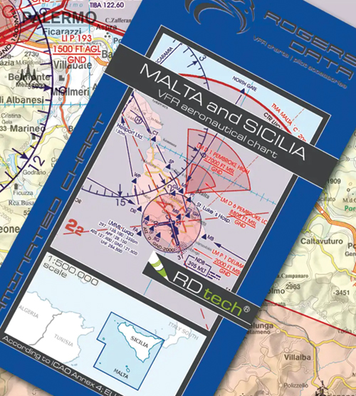 2023 Malta & Sicily VFR Chart 1:500 000 - RogersdataImage Id:179198