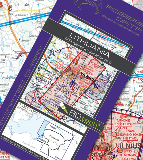 2023 Lithuania VFR Chart 1:500 000 - Rogersdata