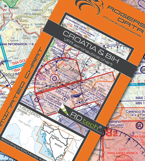 2024 Croatia + Bosnia Herzegovina VFR Chart 1:500 000 - RogersdataImage Id:179201