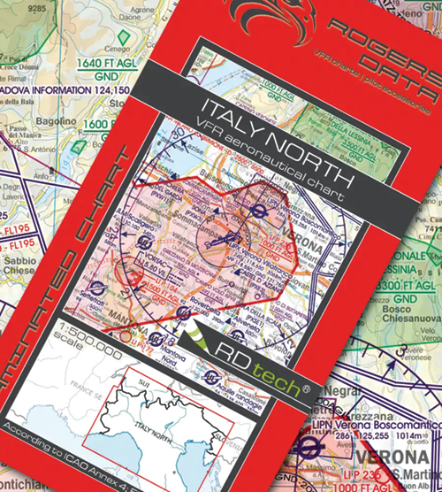 2023 Italy North VFR Chart 1:500 000 - Rogersdata