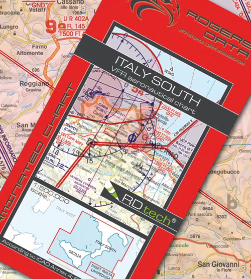 Image 0 of 2025 Italy South VFR Chart 1:500 000 - Rogersdata