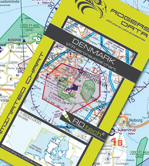 2023 Denmark VFR Chart 1:500 000 - Rogersdata