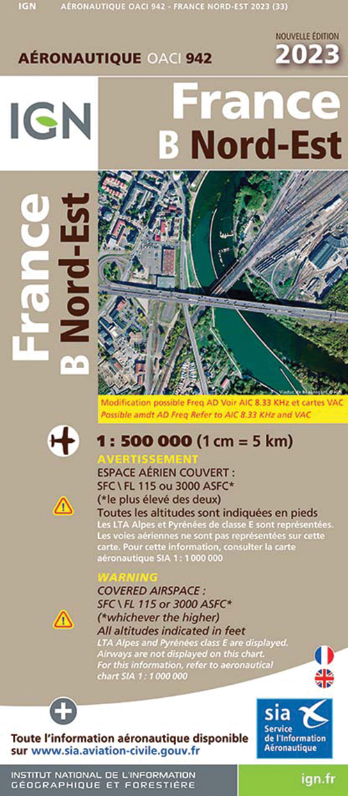 2023/4 French ICAO Charts - Laminated or Paper 1:500,000Image Id:179316