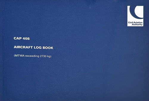 CAP 408 - Aircraft Log Book (MTWA exceeding 2730 kg)