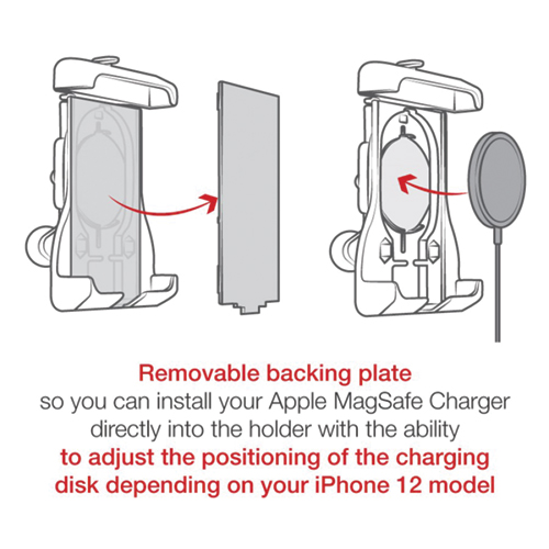 Image 3 of Holder. RAM-HOL-UN15. Quick-Grip™ Holder with Ball for Apple MagSafe Compatible Phones