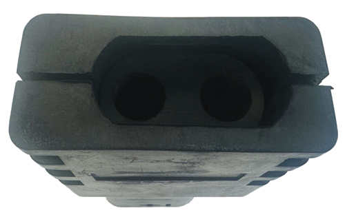 Image 2 of aircraft plug  3 Pin NATO Black Rubber Plug (3 poles – 28 VDC external power female 3 poles rubber plug for aircraft and helicopters)