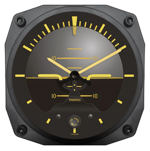 Image 0 of 6" Vintage Artificial Horizon Instrument Style Clock