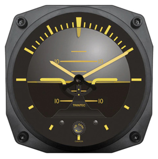   6" Vintage Artificial Horizon Instrument Style Clock