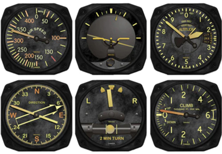   Vintage 6-Piece Instrument Inspired Coaster Set