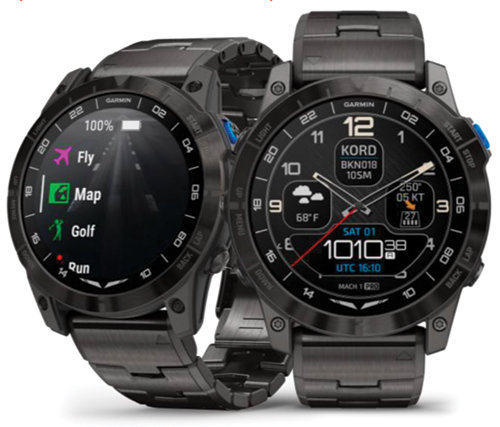 NEW Garmin D2 Mach 1 Pro – Aviator smartwatch with vented titanium braceletImage Id:197027