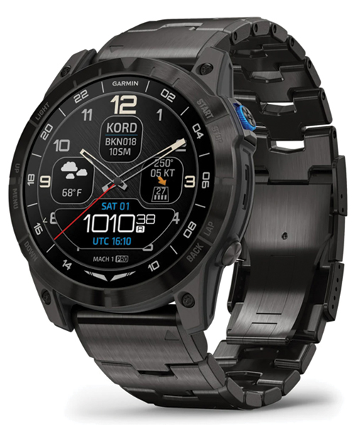 NEW Garmin D2 Mach 1 Pro – Aviator smartwatch with vented titanium braceletImage Id:197036