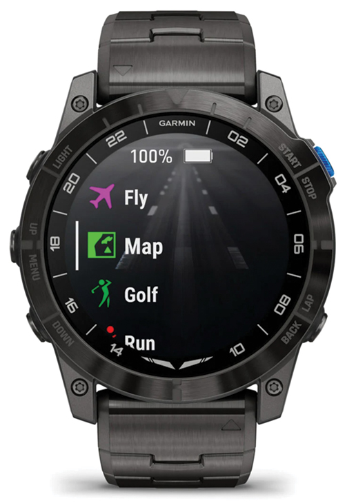 NEW Garmin D2 Mach 1 Pro – Aviator smartwatch with vented titanium braceletImage Id:197043