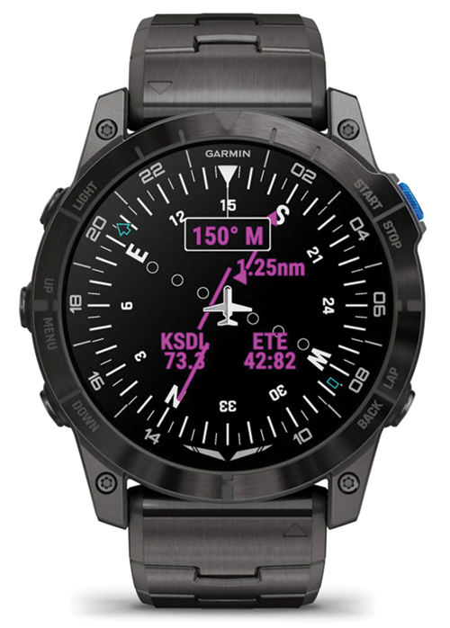 NEW Garmin D2 Mach 1 Pro – Aviator smartwatch with vented titanium braceletImage Id:197047