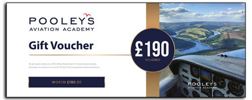 Pooleys Aviation Academy Gift Voucher - Pooleys