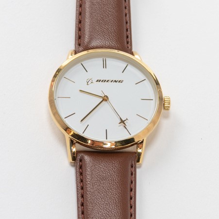 Image 0 of Boeing Women's Gold Rotating Airplane Watch