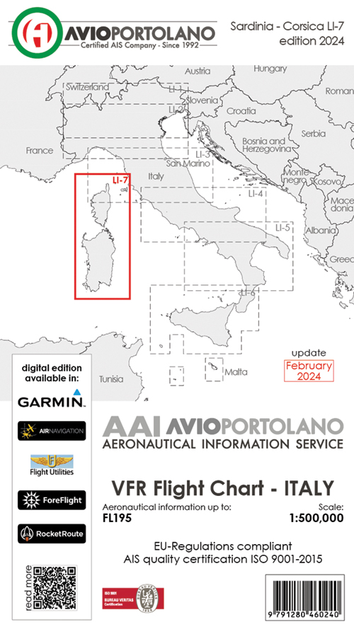 2024 Italy Aerotouring VFR Flight ChartsImage Id:204678
