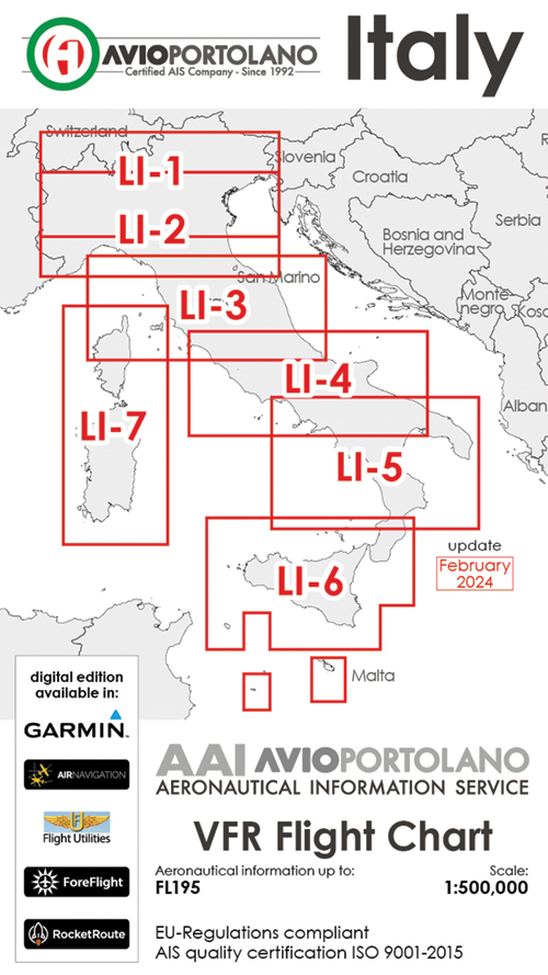 2024 Italy Aerotouring VFR Flight Charts