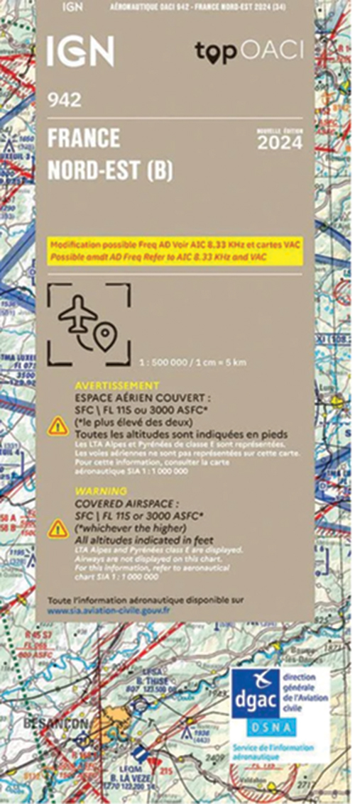 Image 3 of 2024 France ICAO Charts - Laminated or Paper 1:500,000