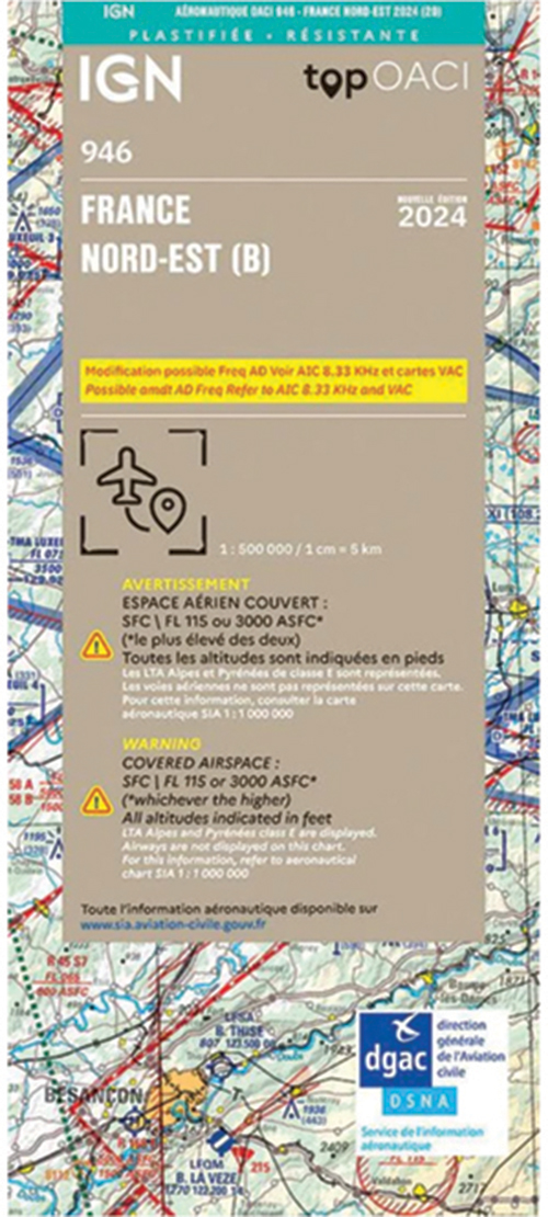 Image 7 of 2024 France ICAO Charts - Laminated or Paper 1:500,000