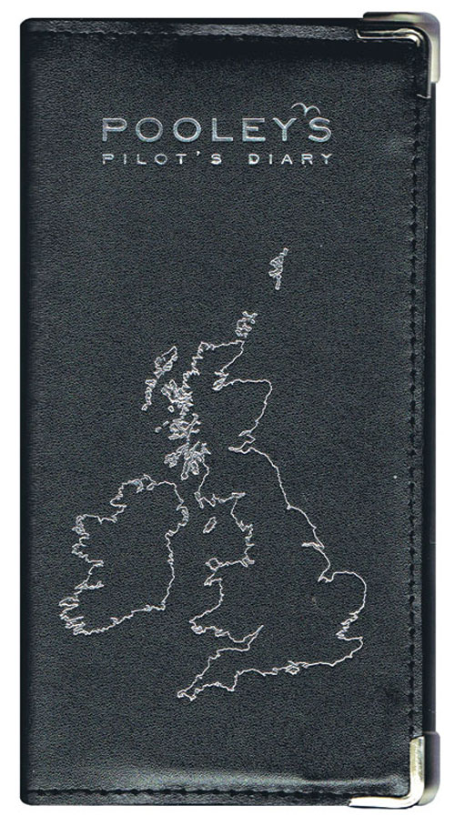 Image 0 of Black Leather Cover for Pooleys Pilots Diary