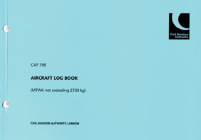 CAP 398 - Aircraft Log Book (for aircraft not exceeding 2730 kg MTWA)