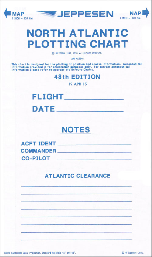 Jeppesen North Atlantic Orientation Chart