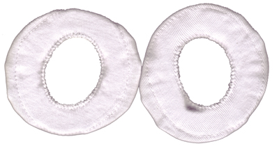Pooleys Cotton Ear Covers - White or Black, with holesImage Id:42657