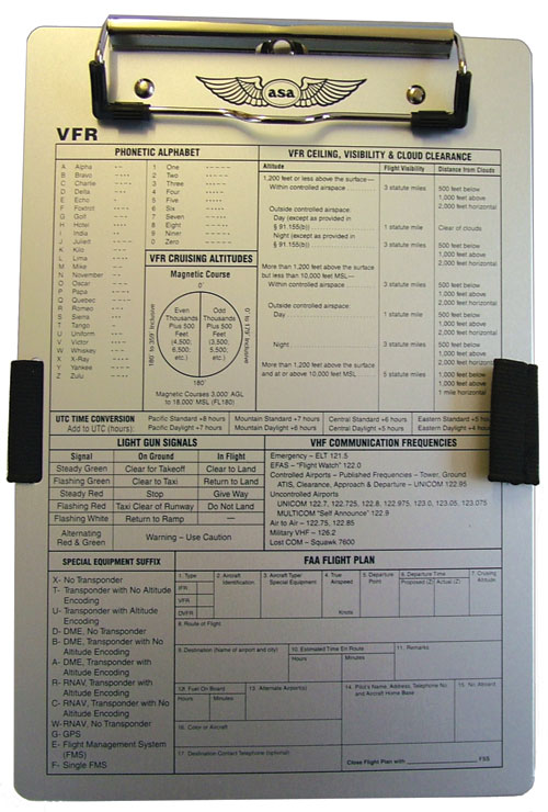 VFR Knee Board - ASA KB-1Image Id:42819