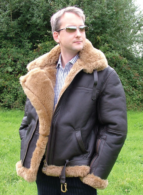 Clothing | Jackets | GFJ004 | Sheepskin Leather Flying Jacket ...
