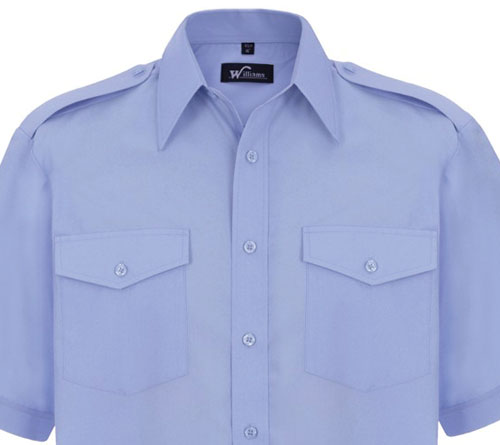 blue pilot shirt