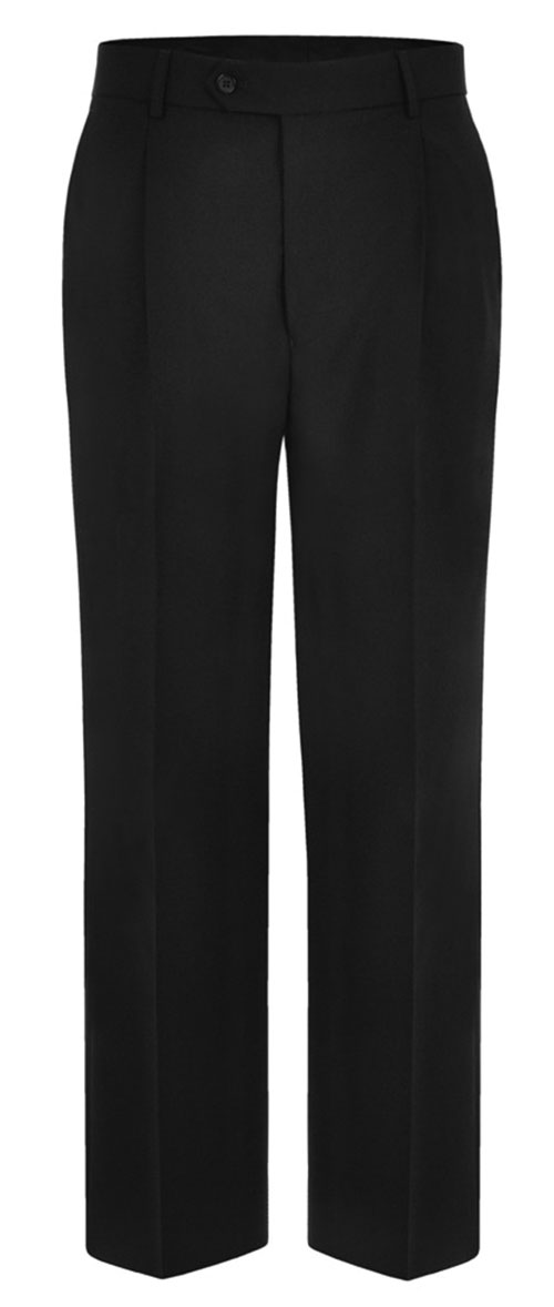 Men's Pilot Single Pleat Trousers – Black