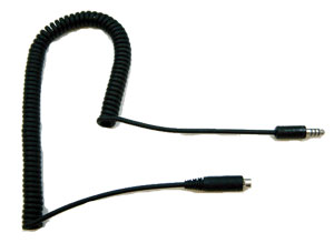 David Clark Coil Cord (5 foot) with U-174/U plug 