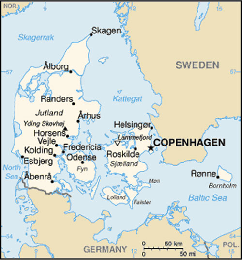 Danish Copenhagen 1:250 000