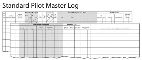 Image 1 of Standard Pilot Master Log - ASA