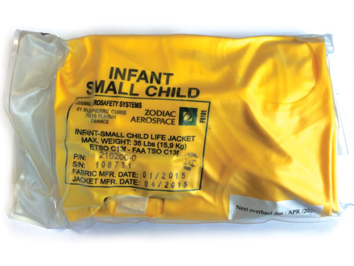 Infant Life Vest + certificate copy