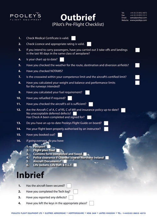 Instructional Poster - Outbrief and Inbrief