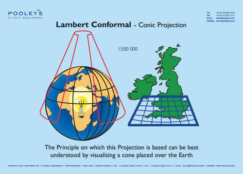 Lambert Conformal - Conic Projection Poster