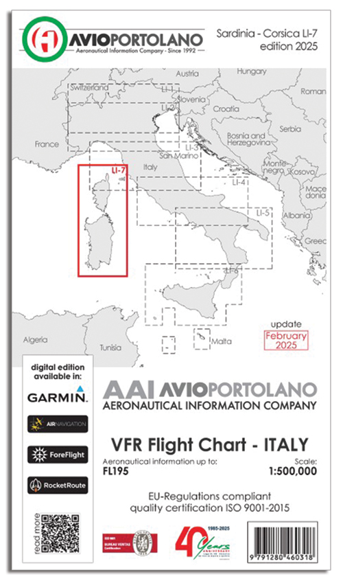 Image 6 of 2025 Italy Aerotouring VFR Flight Charts