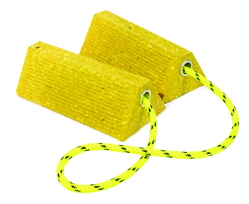 Image 0 of Aircraft Chocks, plastic recycled, yellow 1 pair