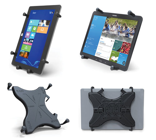 Holder. Universal X-Grip® cradle for iPad Pro & 12 inch Tablets with or without a case or skin