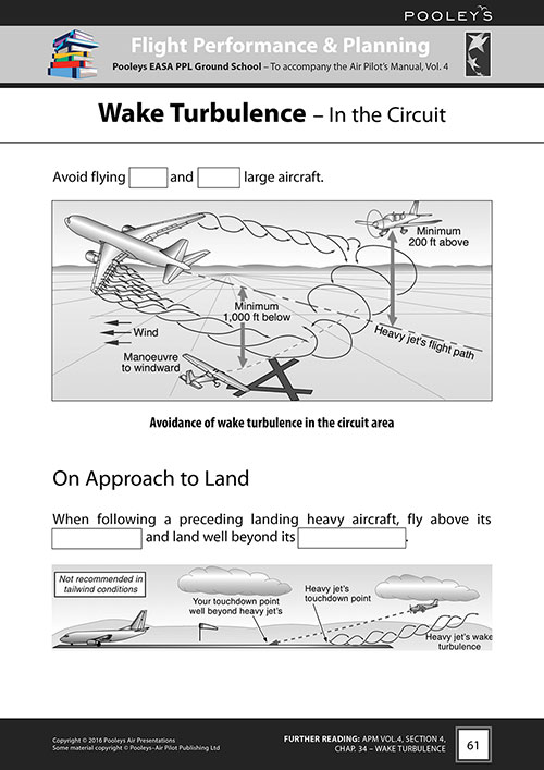 Image 3 of Pooleys Air Presentations – Flight Performance & Planning Student Pilot's Work Book (b/w with spaces for answers)