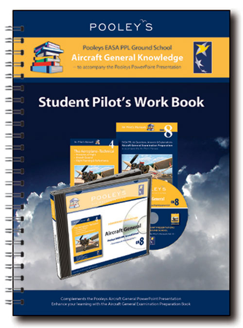 Pooleys Air Presentations – Aircraft General Student Pilot's Work Book (colour with spaces for answers)