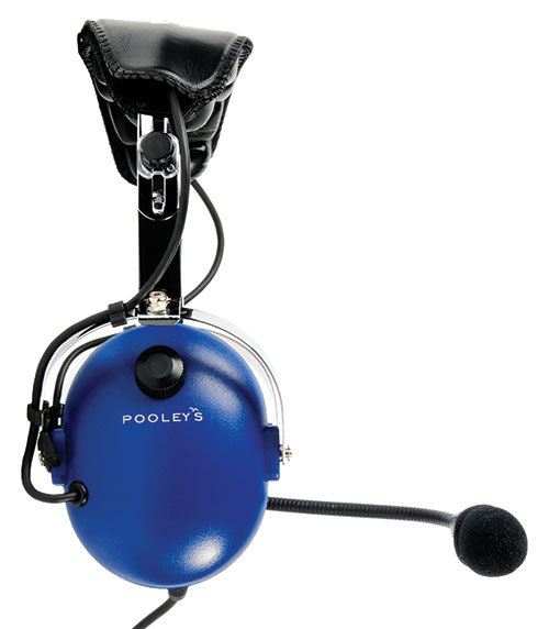 Pooleys Aviation Headset - Passive (blue ear cups) + FREE Headset BagImage Id:48116