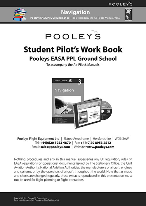 Pooleys Air Presentations – Navigation Student Pilot's Work Book (b/w, with spaces for answers))Image Id:48132