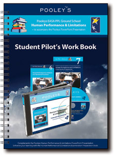 Pooleys Air Presentations – Human Performance & Limitations Student Pilot's Work Book (b/w, with spaces for answers)