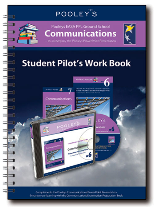 Image 0 of Pooleys Air Presentations – Communications Student Pilot's Work Book (b/w, with spaces for answers)