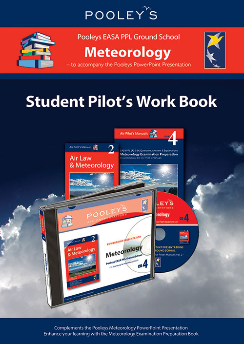 Pooleys Air Presentations – Meteorology Student Pilot's Work Book (b/w with spaces for answers)